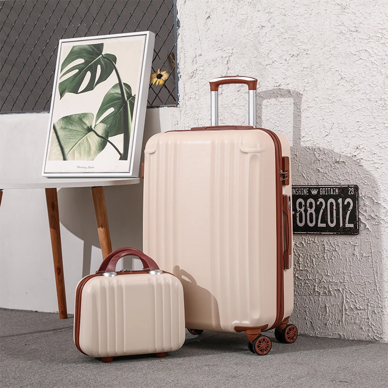 

2pcs Luggage 14/20/24/28-Inch Durable Hard Shell 360 Spinner Wheels Multifunctional Large Capacity Lightweight Travel