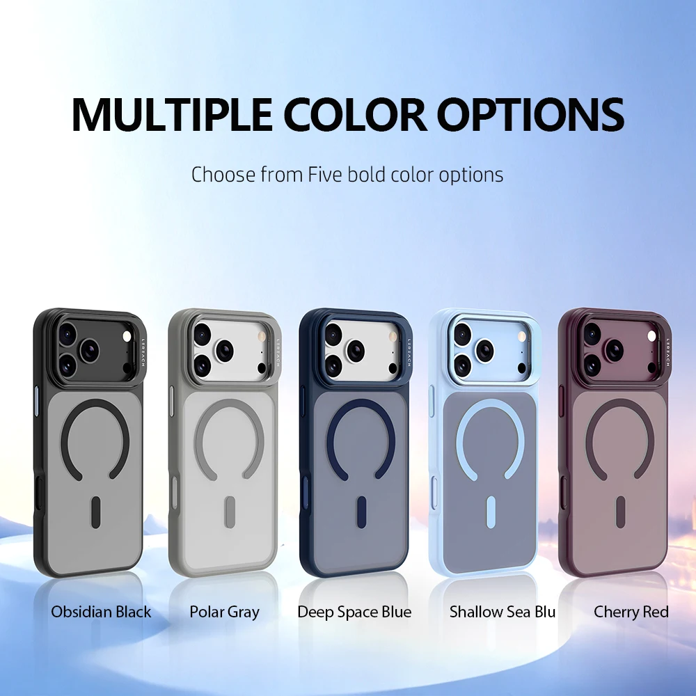 Lereach Magnetic Phone Case for iPhone 18 Pro Max iPhone 17 Pro Max Metal Kickstand Anti-drop Protective Cover
