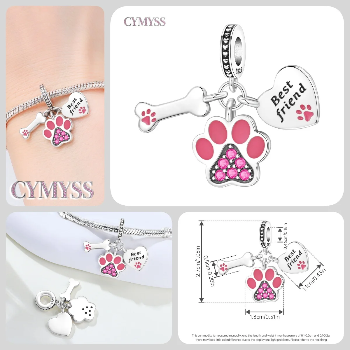 925 Sterling Silber Mutter-und-Kind-Umarmung Anhänger Charms DIY Perlen Zubehör Passend für Armband Halskette Modeschmuck Geschenke – Detail 30