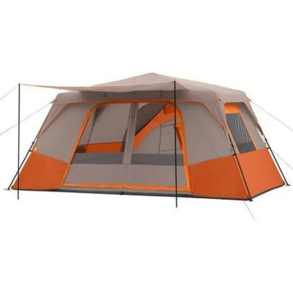 

11 Person 3 Room 14' x 14' Instant Cabin Tent (Orange)