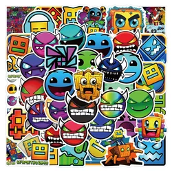 10/30/50pcs Game Geometry Dash Stickers Cute Cartoon Decals DIY Phone Case Water Bottle Notebook Funny Graffiti Kids Sticker Toy