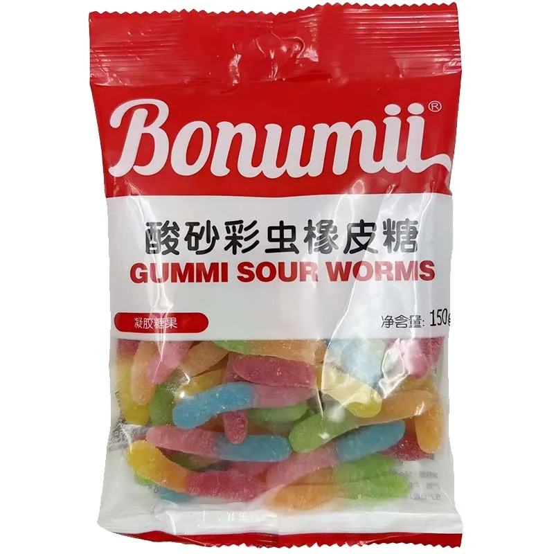 Bonumii Gummy, 5,3 onças (150g) * 2 pacotes, gomas com sabor de frutas, açúcar azedo, doces gommosos, sabores aleatórios enviados