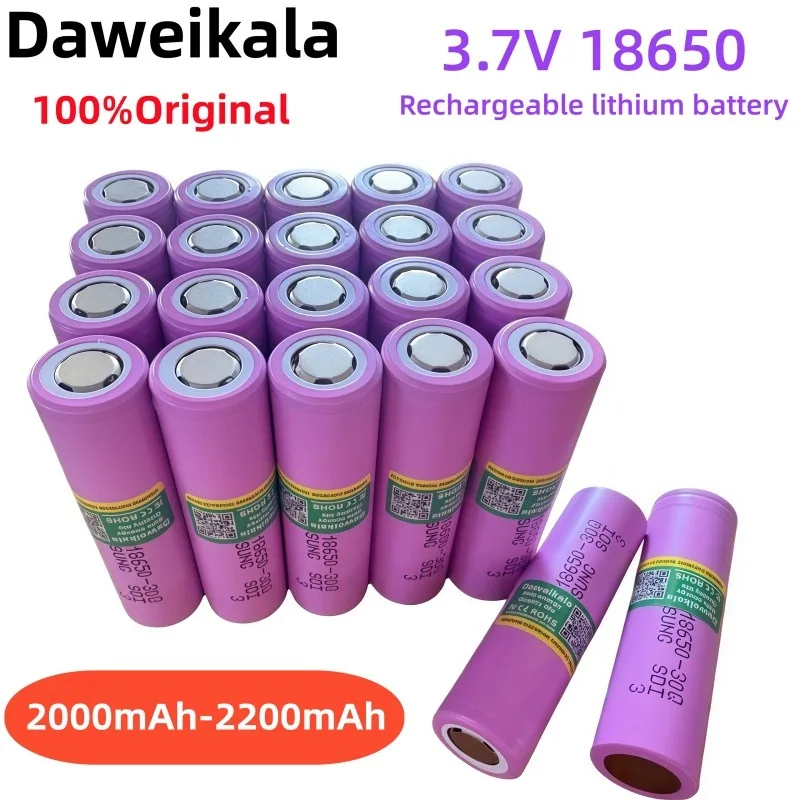 Factory direct sales of 100% original 18650 battery 3.7V 2200mAh 30Q 18650 rechargeable battery genuine with sufficient capacity