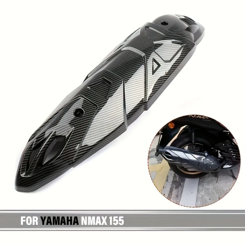 Hydro Dipped Carbon Fiber Exhaust Heat Shield Guard for Yamaha NMAX155 2020-2025 Anti-Scald Motorcycle Accessories