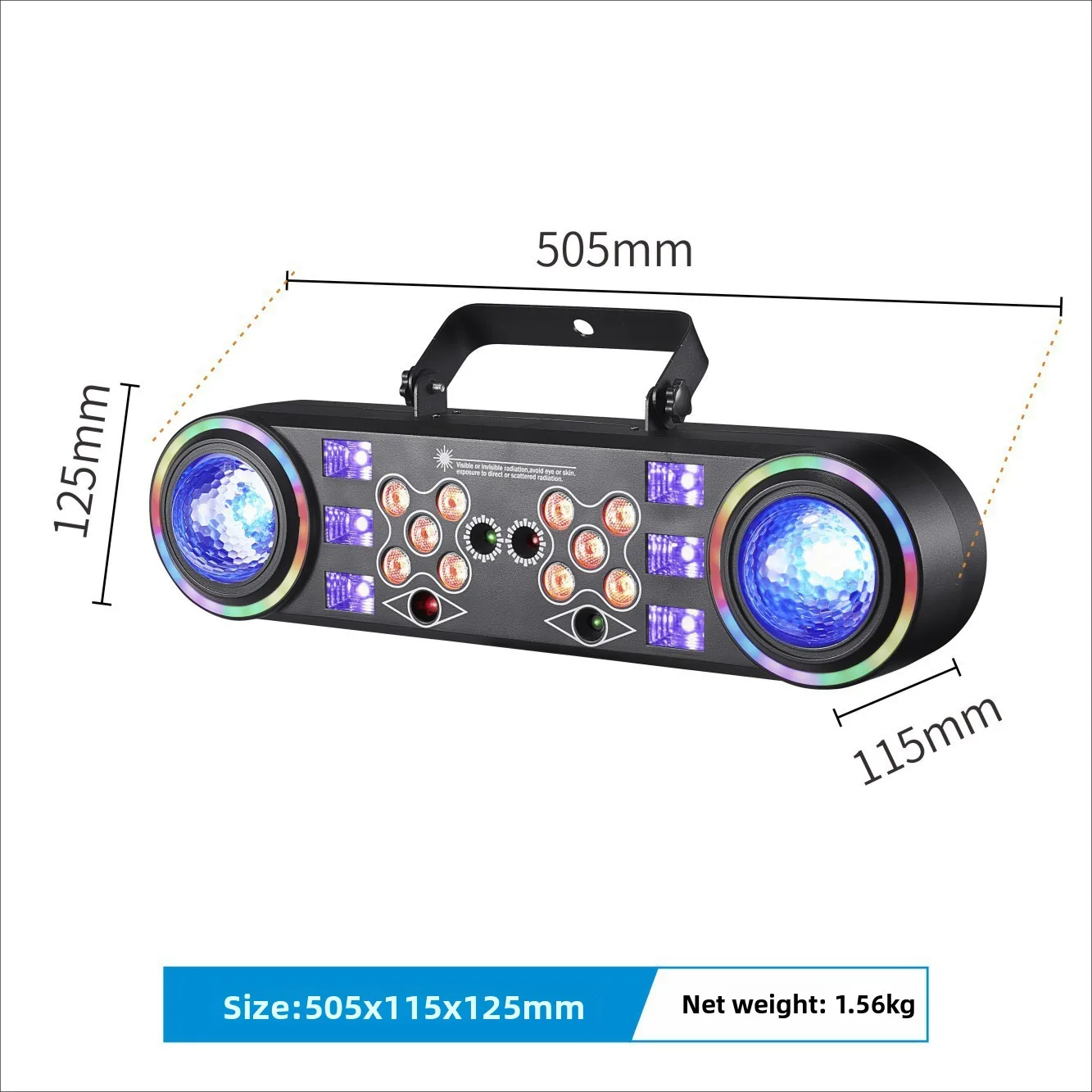 7-in-1 Stand Light Color-Changing Magic Ball Outdoor Performance Camping Laser Effect Light Cross-Border Party Atmosphere Light