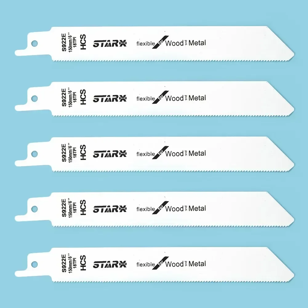 5pcs 150mm S922EF Reciprocating Saw Blades Handsaw Multi Saw Blade Saber Saw For Cutting Wood Metal Pipe Power Tools Accessories