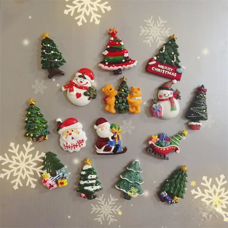 New Year Christmas Father First Refrigerator Sticker Gift Stereo Window Sticker Decoration Christmas Decoration FrigeratorMagnet