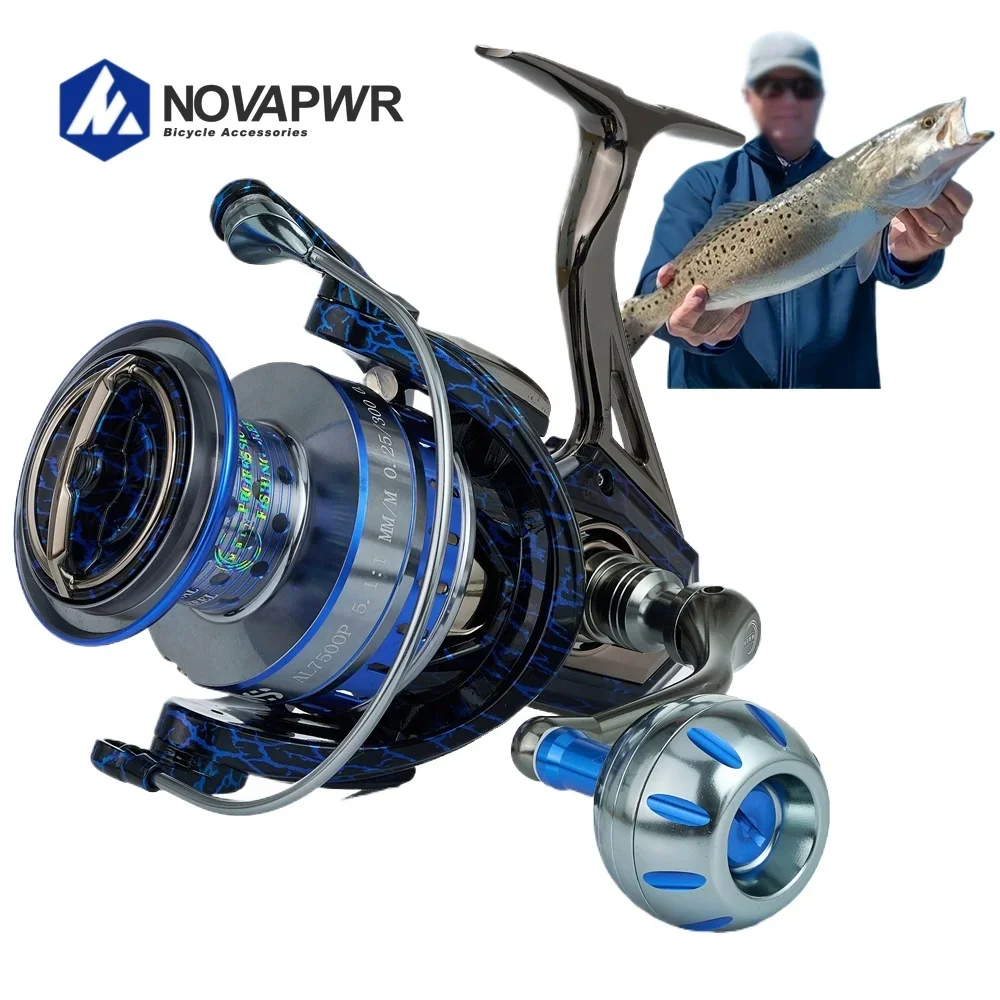 

MBLN Brand,Spinning Fishing Reel, 90% Full Metal, Alloy Gear&Spool&Foot&Handle, 5+1 Steel Ball Bearing, Suit Saltwater