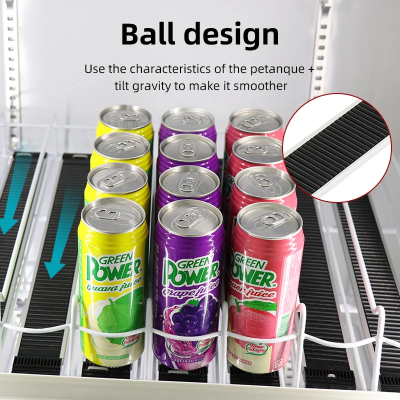 1pc Mall Automatic Drink Pusher Organizer Supermarket Freezer Slide Rack Fridge Beer Soda Beverage Can Dispenser Storage Shelf