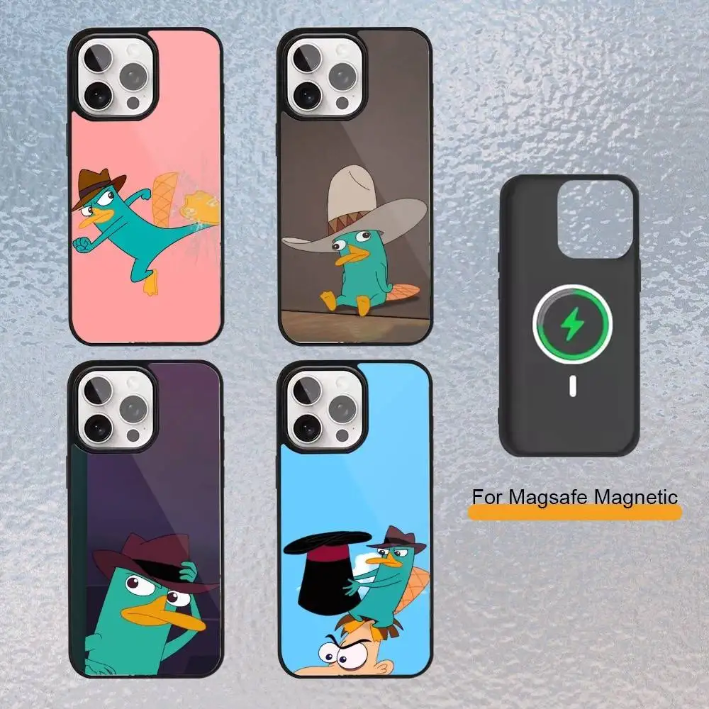 

Perry The P-Platypus Phone Case For iPhone Magsafe Magnetic 17,16,15,14,13,12,11 Wireless Charging cover
