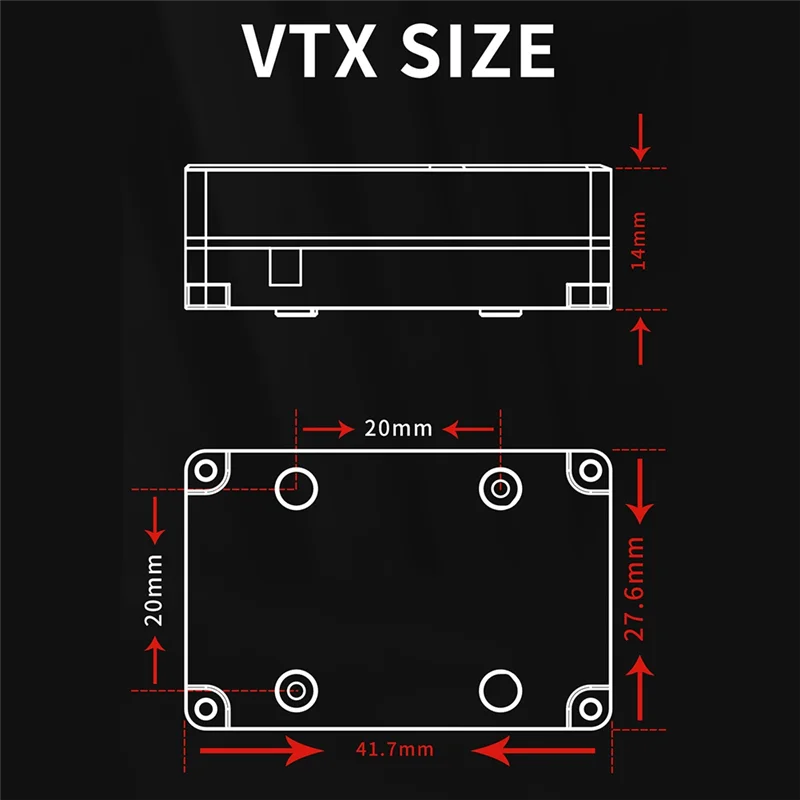يوميًا لـ Axis Flying 3W 5.8G VTX FPV Video Transmitter مروحة تبريد مدمجة لطائرة FPV طويلة المدى RC بدون طيار