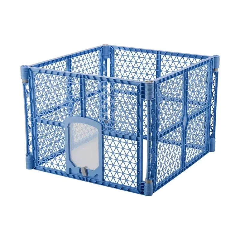 Indoor plastic dog fence, foldable pet fence with lockable door, non-toxic PP puppy safety fence