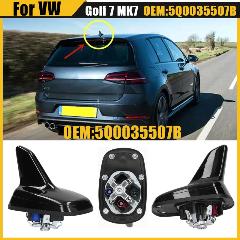 Car Shark Fin Roof Antenna For Volkswagen VW Golf 7 MK7 Arteon T-Roc Sportsvan GPS GSM Radio Signal Aerial 5Q0035507B Tuning