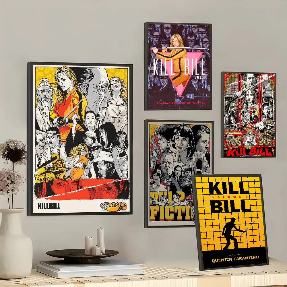 Classic Movie Kill Bill Self-adhesive Art Poster Whitepaper Prints Posters Artwork Aesthetic Art Wall Painting