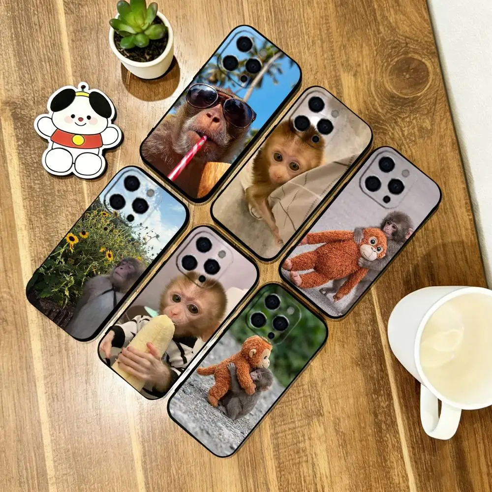 

little monkey Phone Case Silicone Soft For IPhone 17 16 15 14 13 12 11 X XR Plus Pro Max Plus