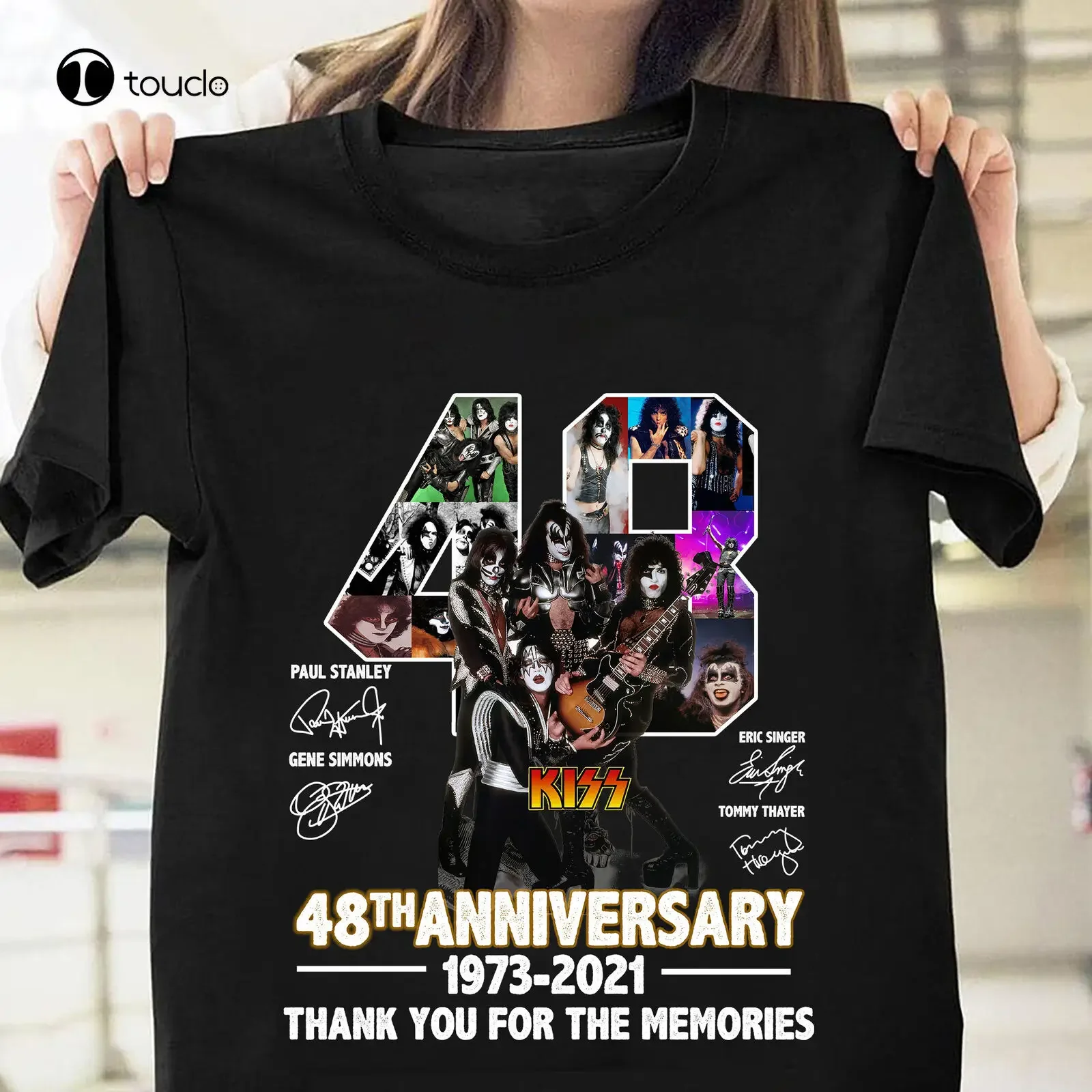 Ki'Ss 48Th Anniversary Members Paint Faces Rock Fan Unisex T Shirt S-5XL Black vintage shirt