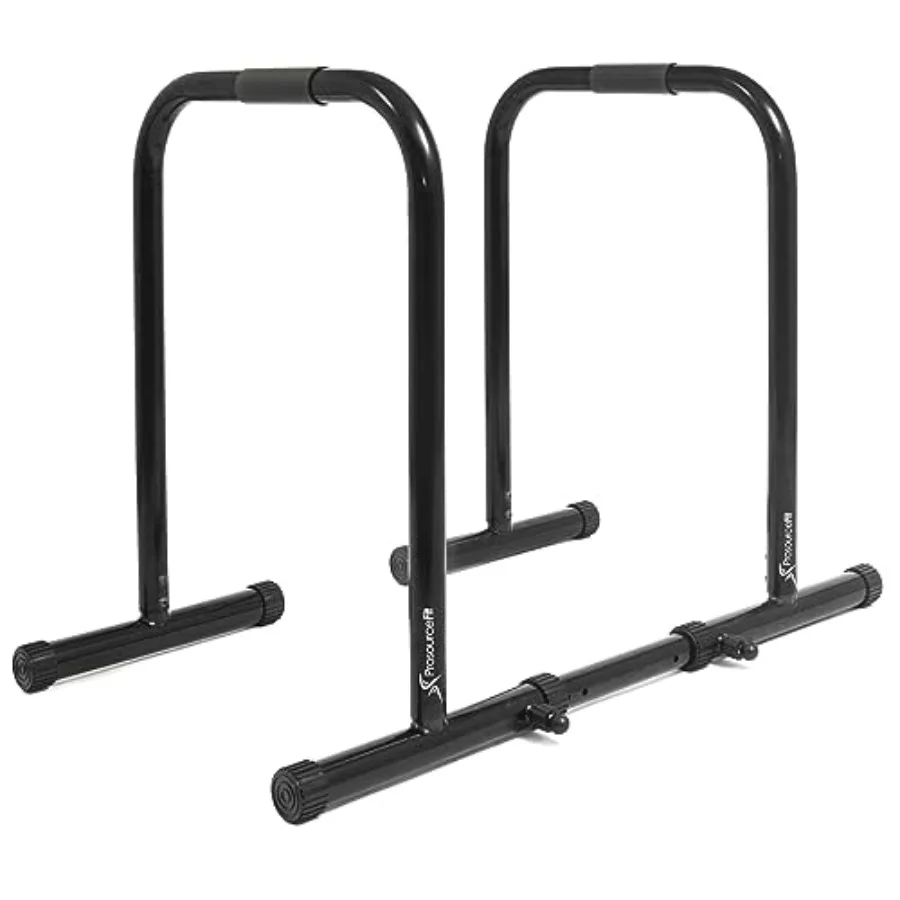 

Heavy Duty Dip Stand Station with Safety Connector for Tricep Dips in Black Durable Steel Construction for Home Gym Use