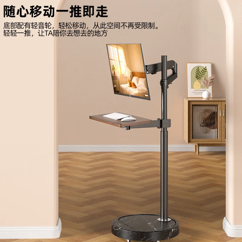 24/27/32 inch computer monitor Floor stand with a stable base view 2