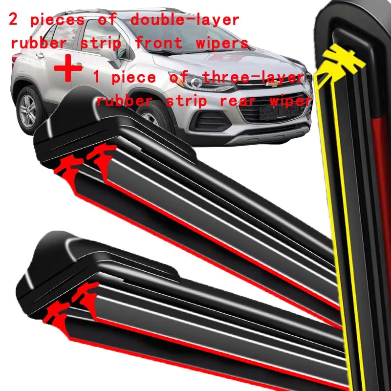 

For Chevrolet Trax Tracker 2012-2022 2013 2014 Wiper Front & Rear Wiper Blades Windshield Windscreen Window Brushes 26"+14"+10"