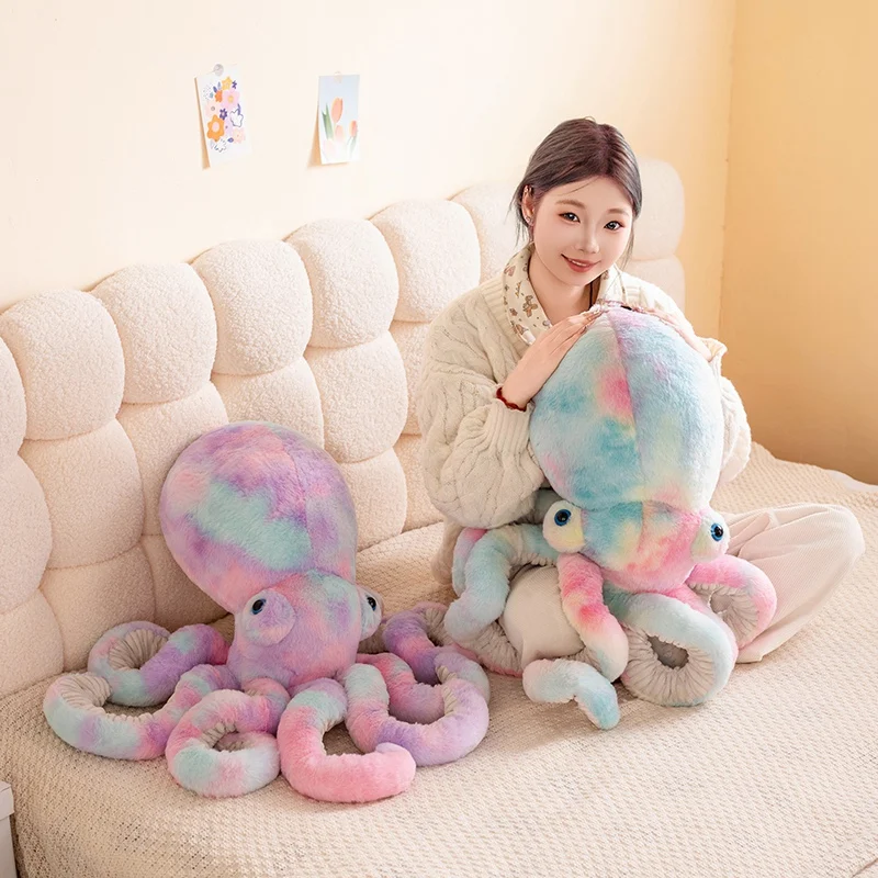 Creative Candy Octopus Marine Organism Super Soft Dolls Throw Pillow Toys Cartoon Dolls Girls Birthday Gifts Home Party Decor