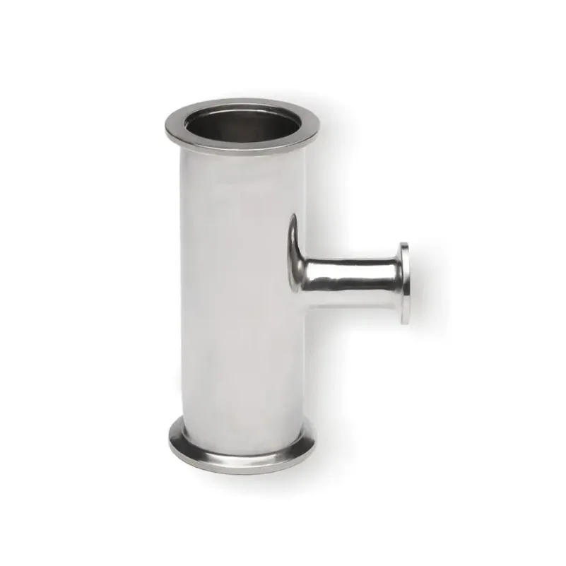 KF-10/16/25/40/50 Conector en T reductor de vacío de 3 vías con abrazadera triple, de acero inoxidable SUS304, accesorio sanitario para tuberías, para elaboración de cerveza y productos lácteos
