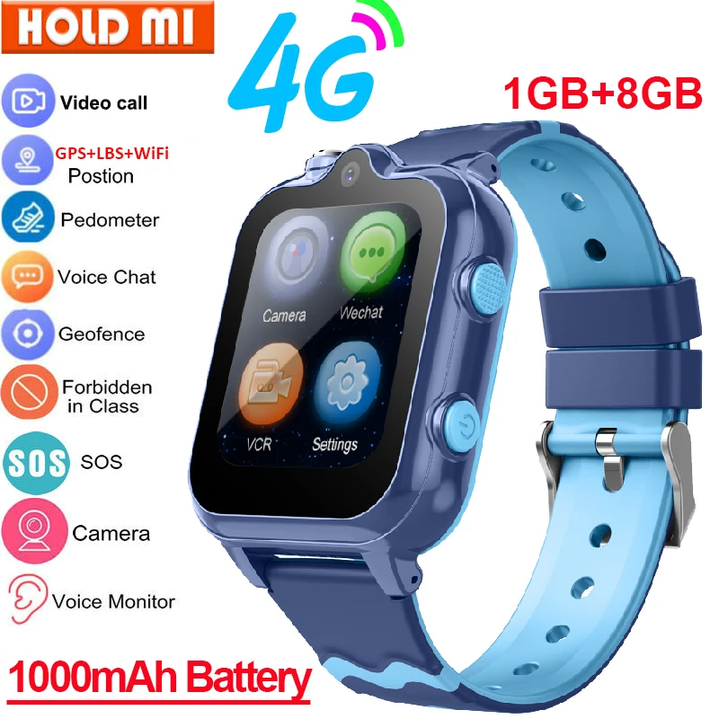 

4G Kids Smart Watch GPS WIFI Tracker Location Dual Camera Video Call SOS Child Smartwatch Monitor Phone Watch Boys Girls Gifts