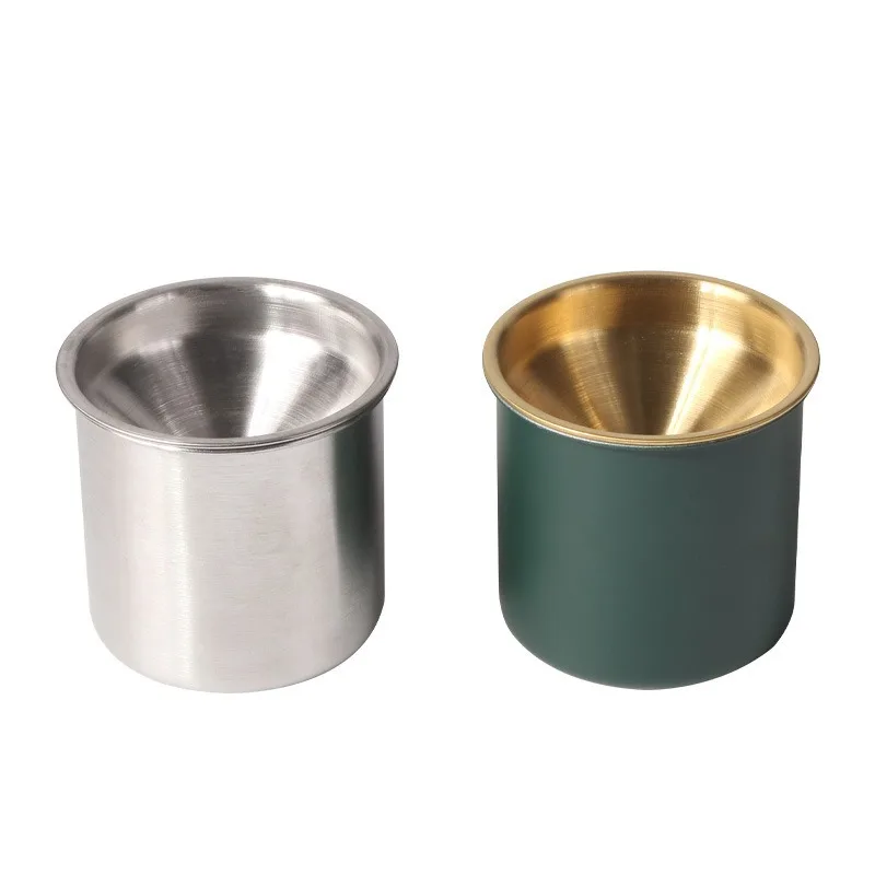 جديد الإبداعية منفضة سجائر الفولاذ المقاوم للصدأ المنزل منفضة سجائر السيارة مكافحة تحلق الرماد مكافحة الإفلات صافي مقهى بار قمع السجائر مع غطاء #4