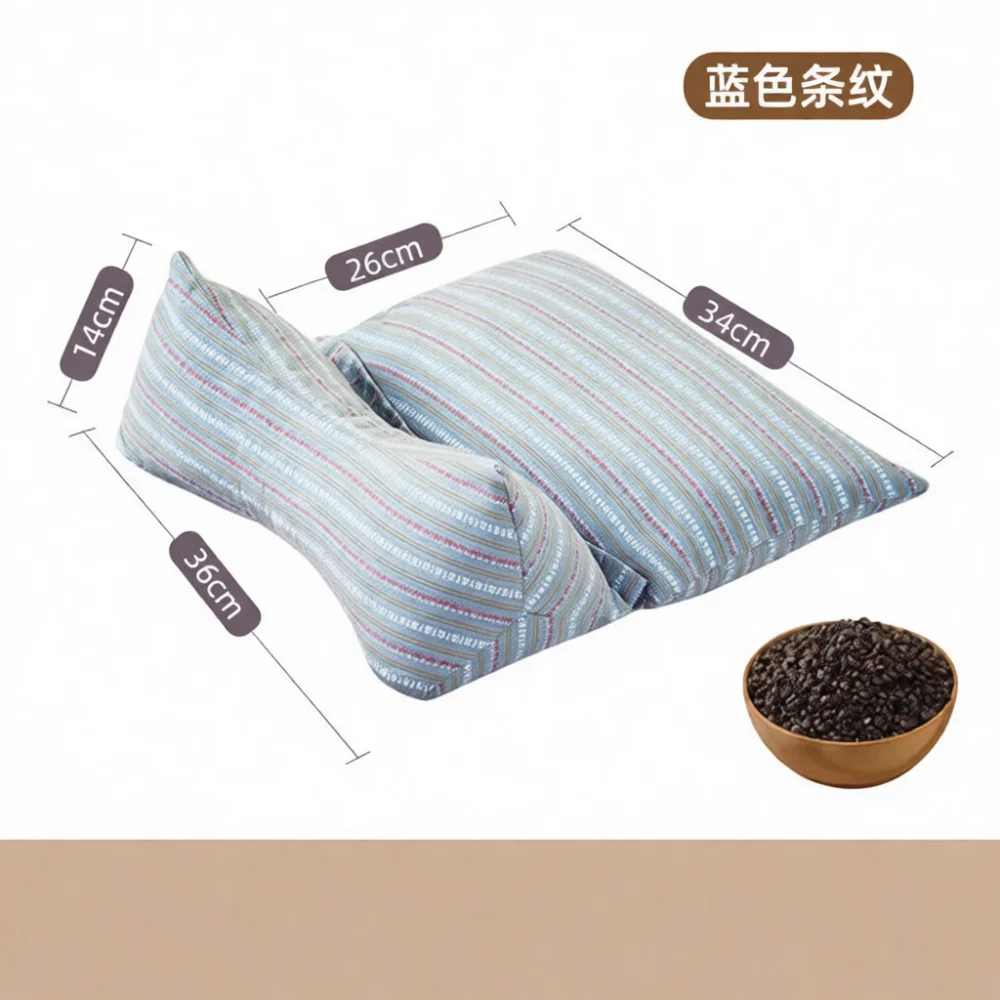 Ergonomic Heated Buckwheat Pillow Neck Support Orthopedic Cervical Cushion Natural Material For Deep Sleep Comfort