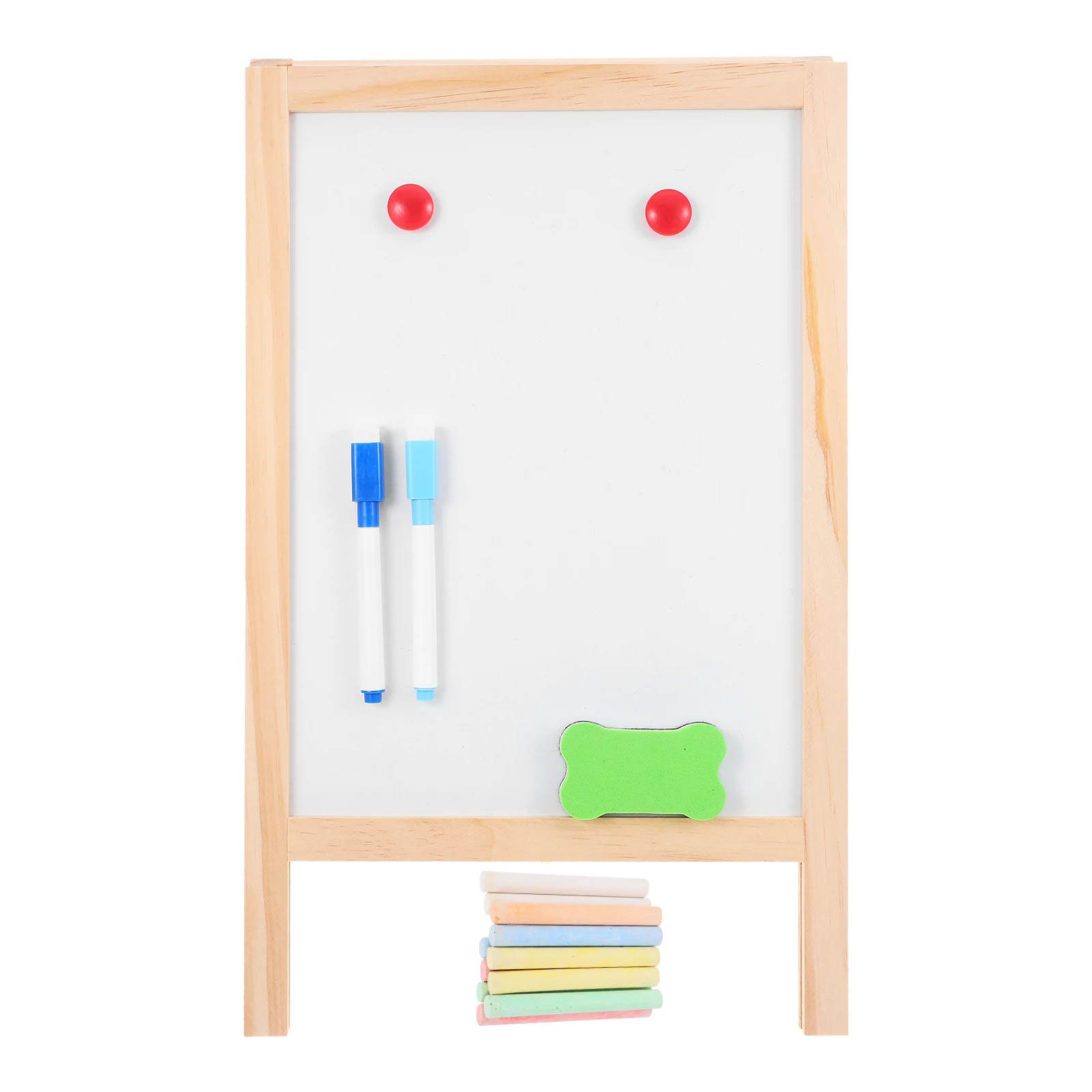 

Double Sided Kids Writing Pad Chalkboard 25x40cm Black White Dry Erase Kids Writing Board Reusable Easel Sign Children