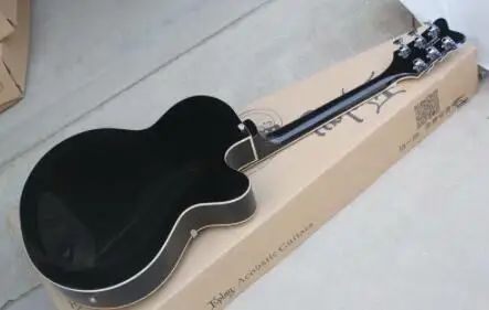 Chinese Factory Custom new best quality Left hand black Electric Guitar with Bigsby 5yue20 6120