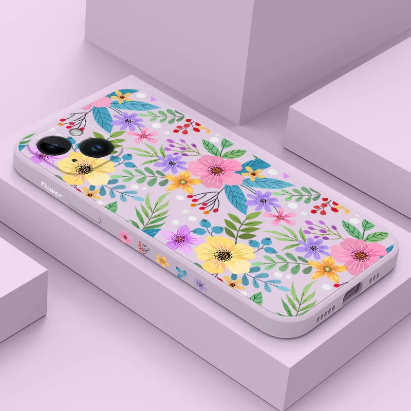 

Flower House Phone Case For iPhone 16 15 14 13 12 11 X XR XS SE2 SE2020 8 7 6 6S Plus Pro Max Mini Silicone Cover