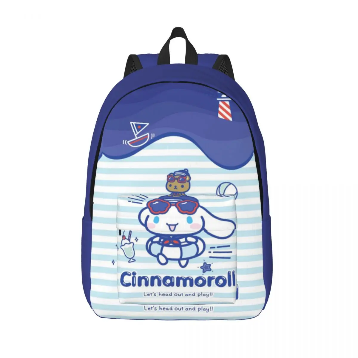 

Милый дорожный холщовый рюкзак аниме Cinnamoroll для мужчин и женщин, школьный ранец для ноутбука, студенческий рюкзак для колледжа