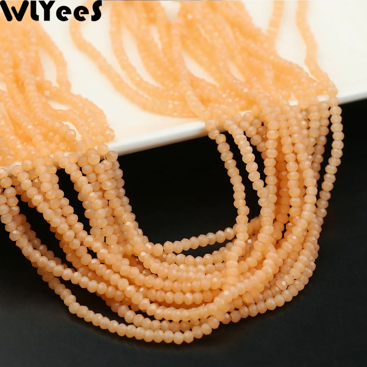 WLYeeS 2mm 700-150 Stücke Orange Farbe Flache Runde Glas Spacer Perlen Charms Lose Perlen Für Schmuck Machen Armband DIY Erkenntnisse