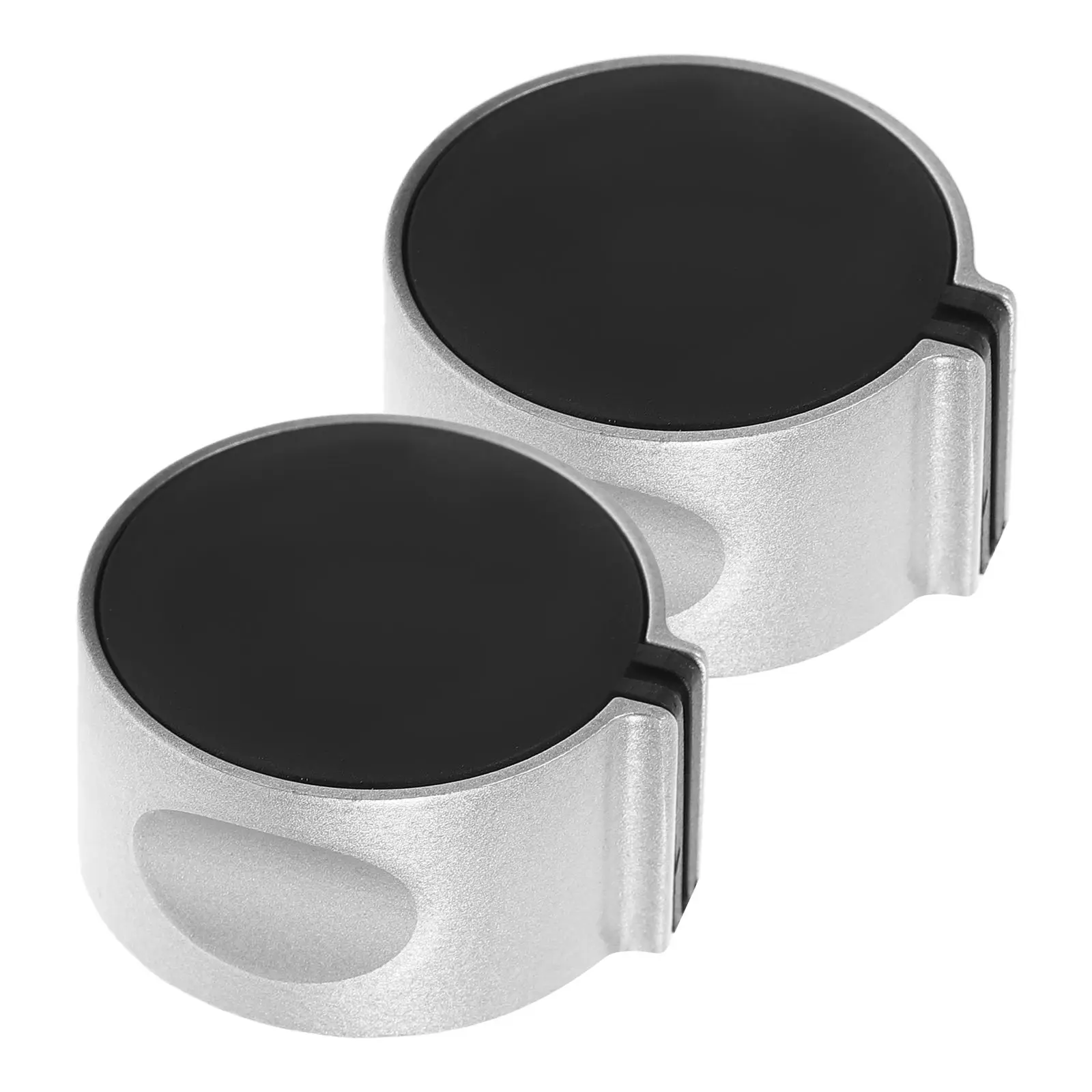 

2 Pcs Gas Stove Switch Knob Black Silver 0 Degree Universal Control Replacement Cooking Burner Adjust Oven Stove Knobs Tools