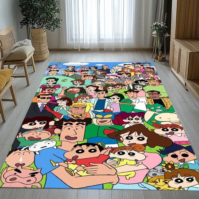 Funny C-Crayon Shin-chans Cartoon Soft Non-Slip Large Area Rug for Living Room,Bedroom Playroom Carpet Mat for Sofa,Home Decor