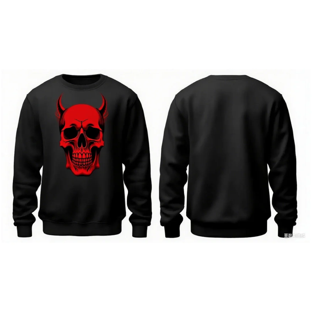 Halloween Teufel Schädel Grafik Hoodie 3D Druck Frühling und Herbst Mode Freizeit Streetwear Herren und Damen Y2K Hoodies