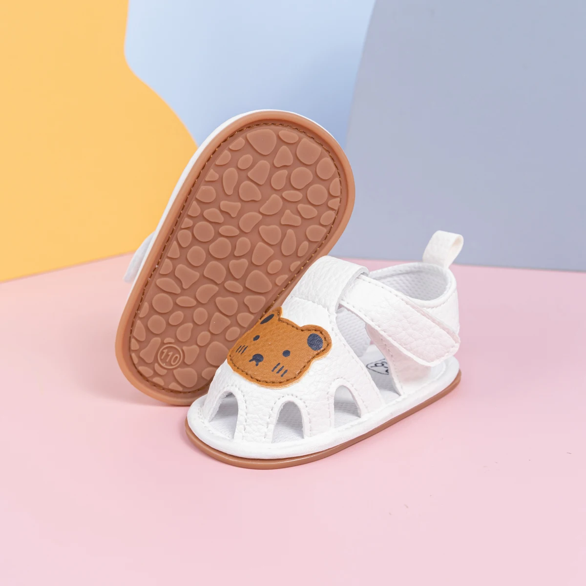 KIDSUN-Sandales d'été pour bébés, chaussures pour garçons et filles, motifs mignons, l'offre elles coordonnantes, mode souple, blocage de documents, chaussures décontractées pour bébés