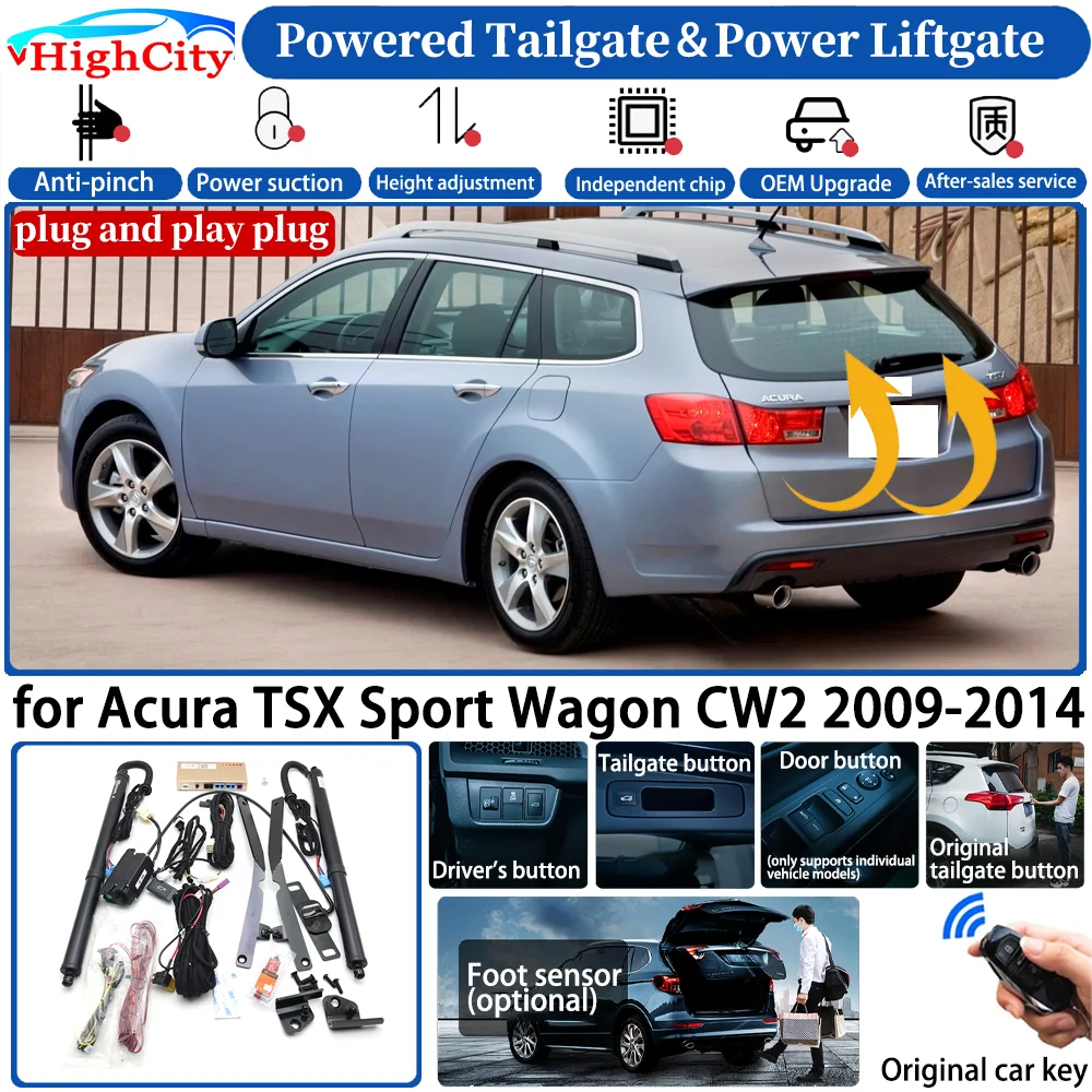 for Acura TSX Sport Wagon CW2 2009-2014 Automatic Smart Powered Tailgate Power Liftgate System Intelligent Strut Trunk Lift Kit