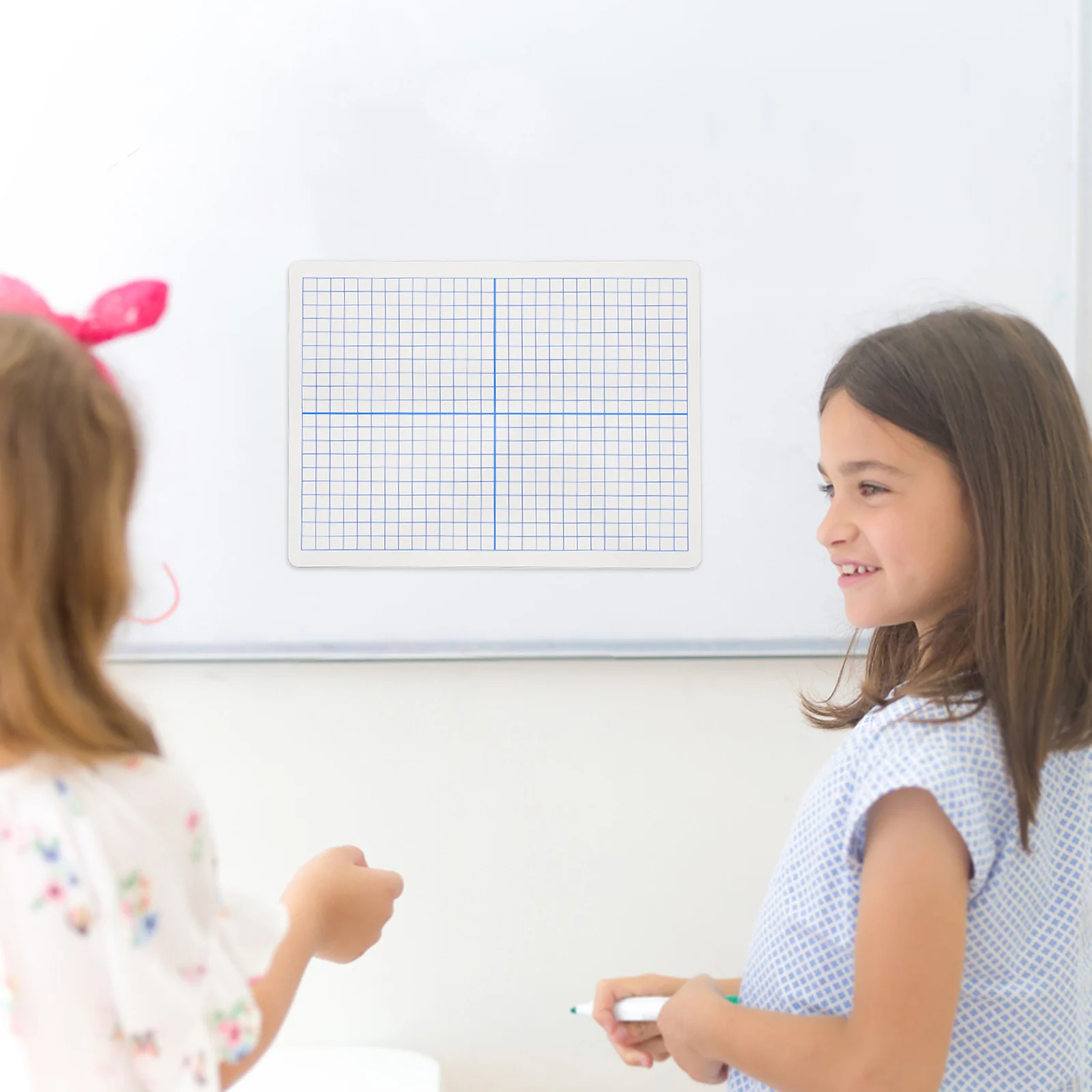 لوحة مسح جافة على الوجهين، خطوط شبكية صغيرة محمولة من البلاستيك، لوحة ملاحظات قابلة لإعادة الاستخدام، سبورة بيضاء مكتبية لتخطيط الرسم