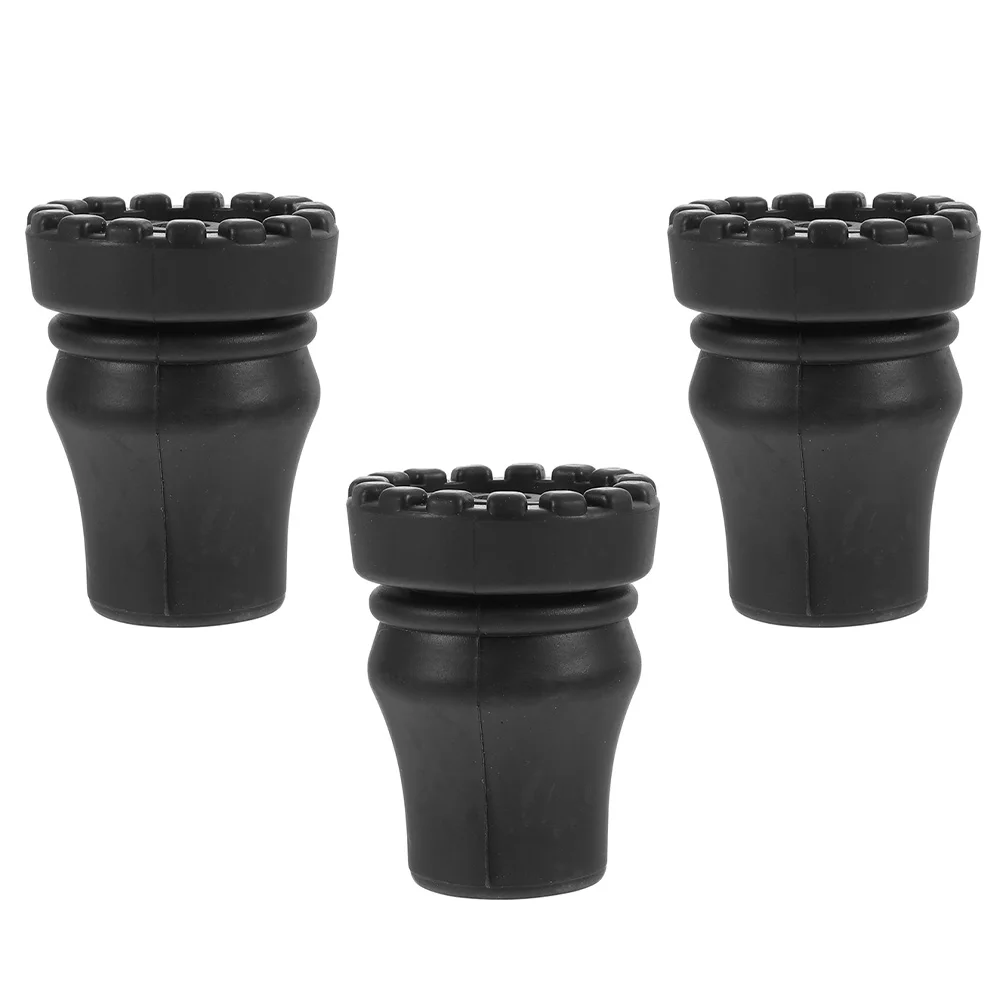 

3pcs Pole Foot Covers Anti slip Pad Crutch Feet Protector Durable for Trekking Pole Foot Covers Walking Hiking Sticks Camping