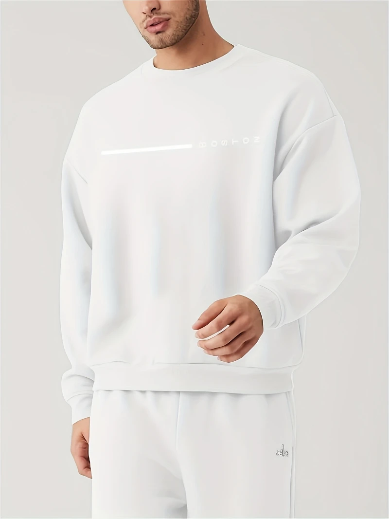 

2025 Autumn and Winter Round-neck Hoodie 1 Mens Casual Crewneck Cotton Long Sleeves Is for Both Men and Women Top