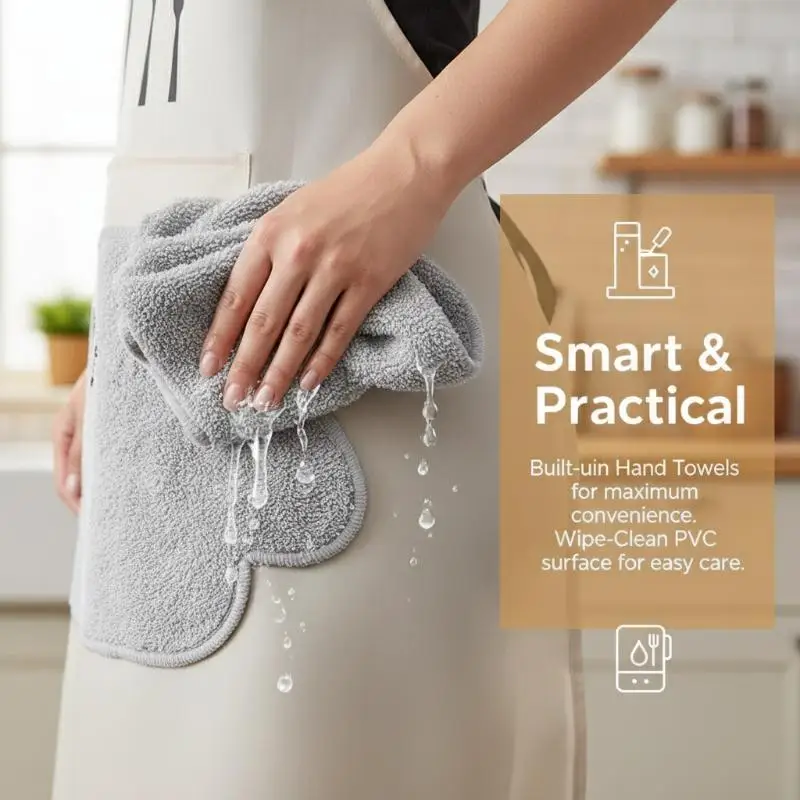 Kitchen Household Cooking Apron Men Women Oil-Proof Waterproof Adult Waist Fashion Coffee Overalls Apron Kitchen Supplies