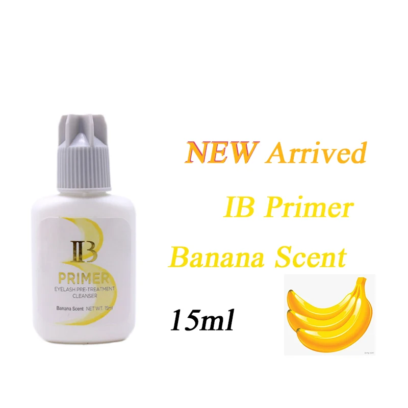 IB PRIMER For Eyelash Extensions Glue Korea Original Professional Clear False Eyelashes IB Primer Banana Flavor 15ml Makeup Tool