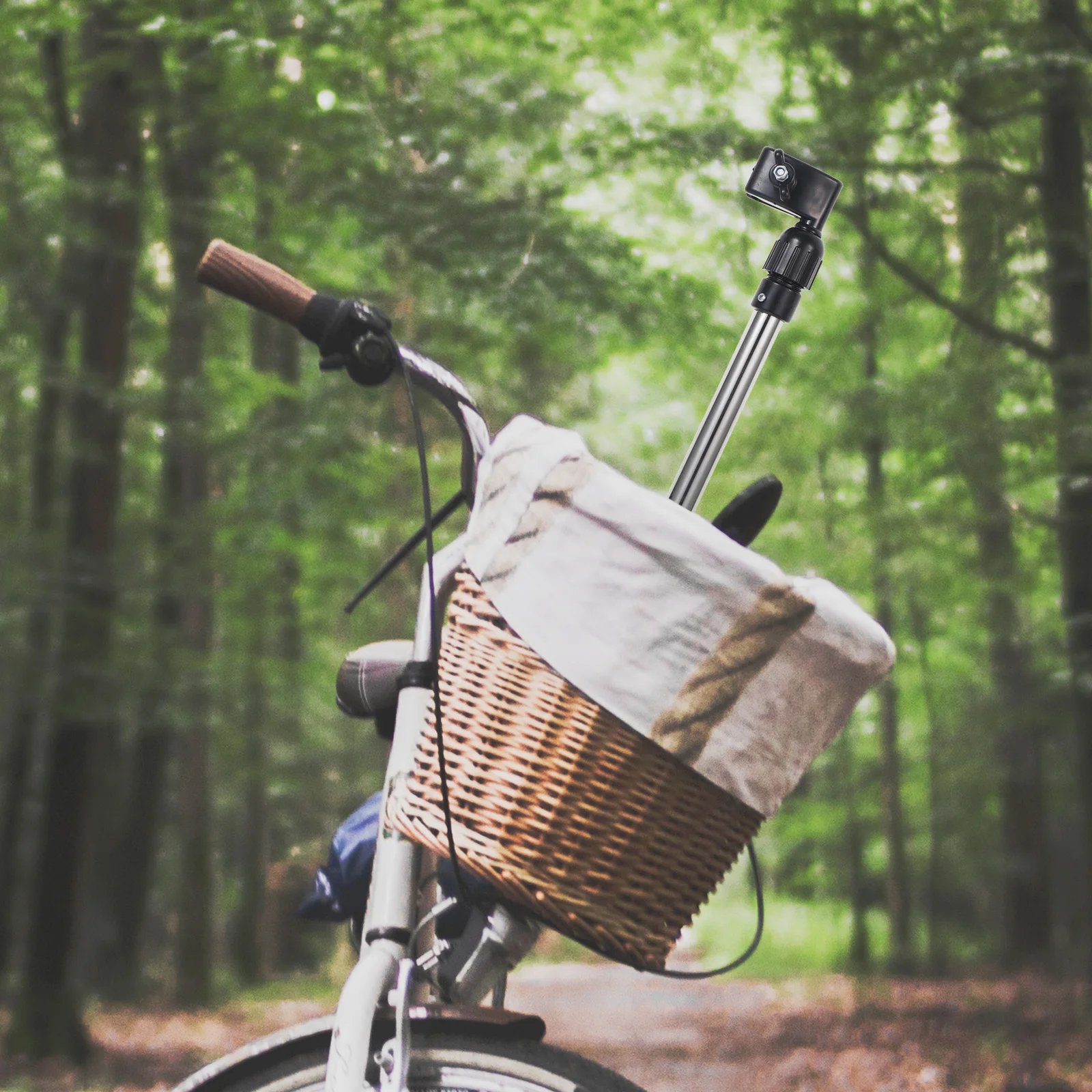 

2Pcs StainlessSteelUmbrellaStand BicycleMountHolder AdjustableStretchable FoldableBikeBracket SuitableElectricBikes Wheelchairs