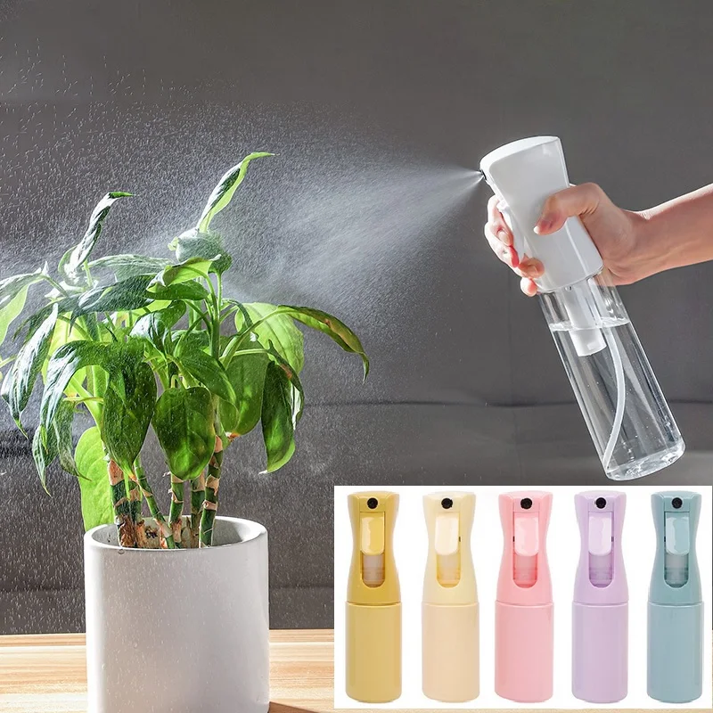Botella pulverizadora de agua para plantas de jardín, pulverizador de niebla continuo, herramienta de peluquería, botella pulverizadora multifuncional para el hogar, 200/300/500ml