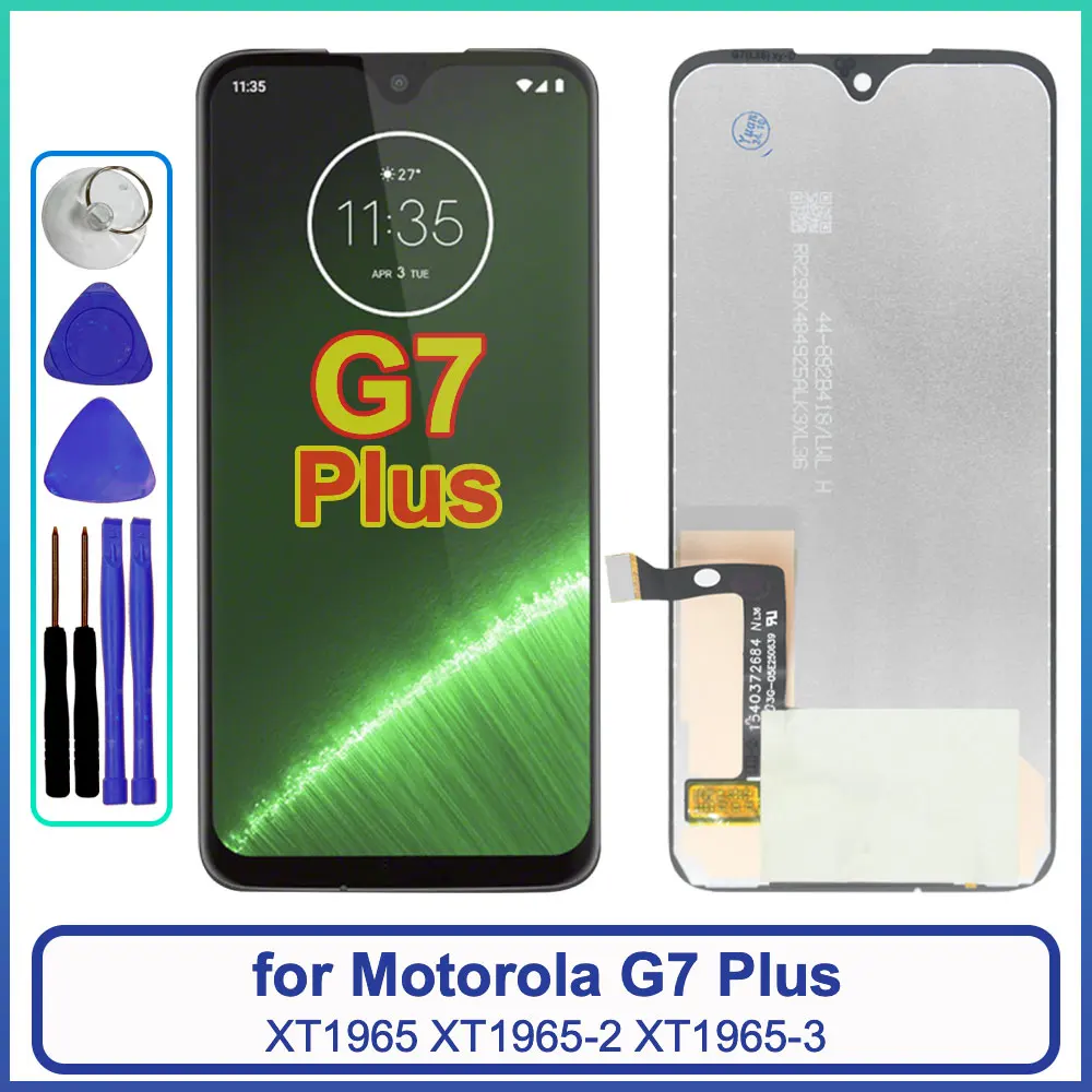 High Quality LCD for Motorola G7 PLUS LCD Display Touch Screen Assembly for Moto G7 PLUS XT1965 Phone LCD Replacement With Frame