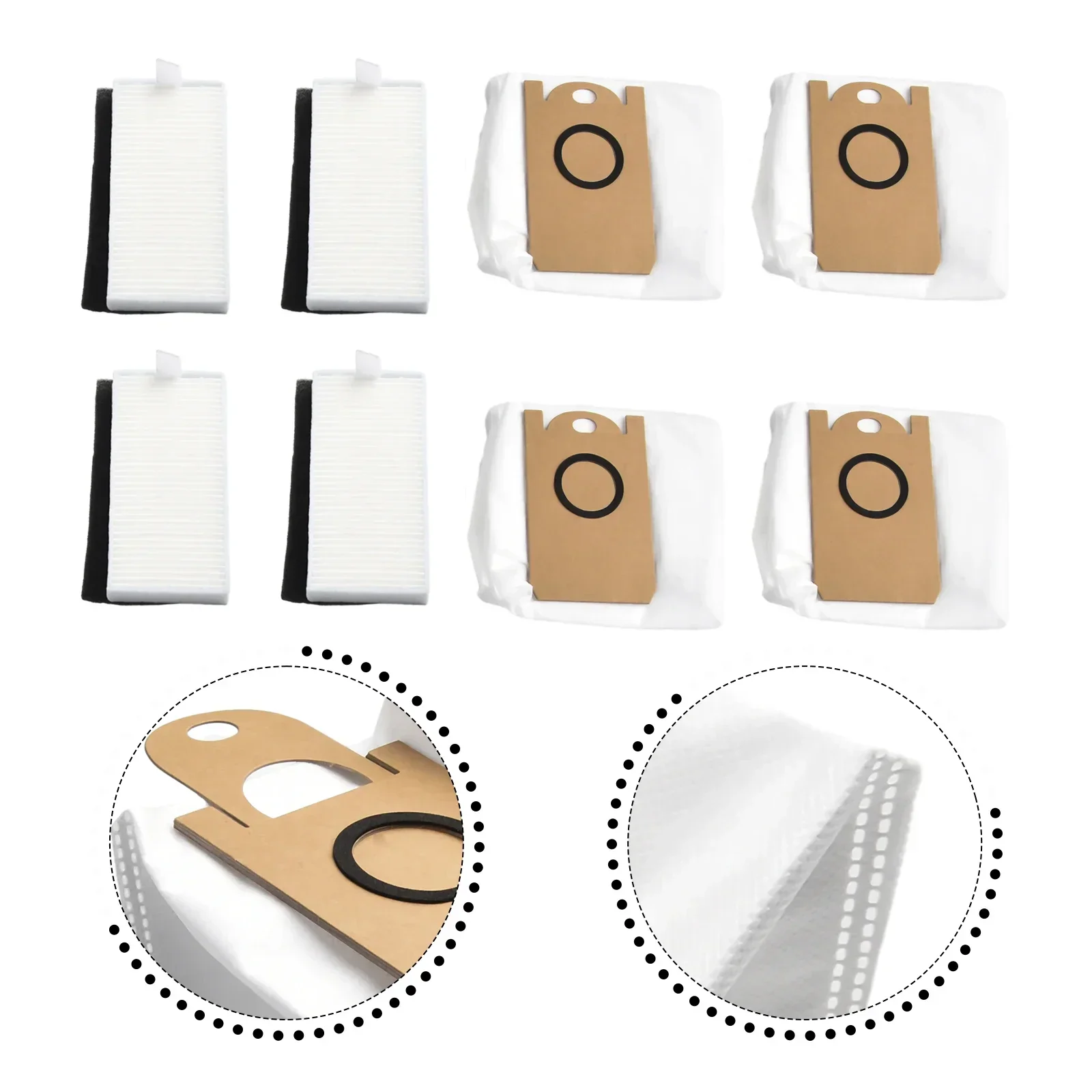 Efficient Dust Filtration Compatible Filter Dust Bag Mop for HONITURE SE Robot Vacuum Cleaner Long lasting and Reliable