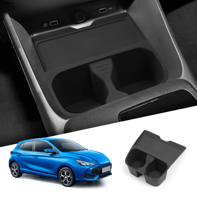 

for MG3 MG 3 2023-2025 Water Cup Holder Storage Tray Organizer With Non-slip Mat Central Console Protective Pad Car Accessories