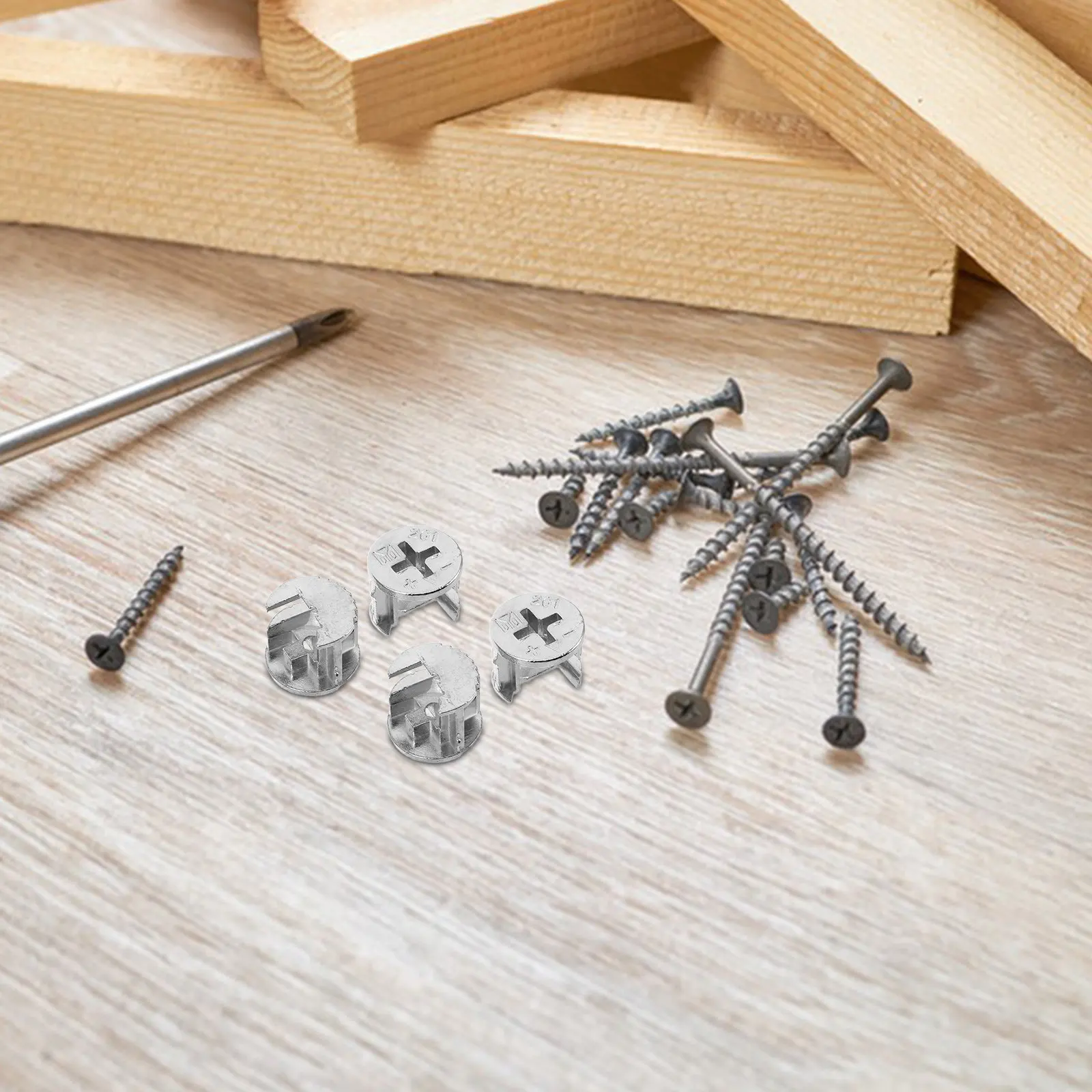 40Pcs Furniture Connection Set Cam Locks Cam Bolt Fasteners for Cabinets Wardrobes Beds Bookshelves Furniture Fixing Hardware