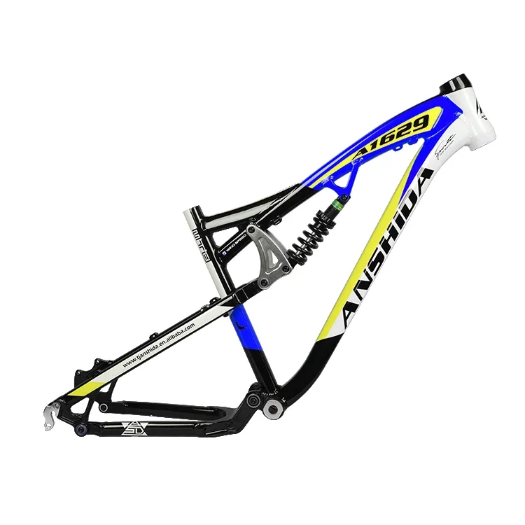 

China Manufacturer Anshida Bike Frame 6061 Aluminum Alloy Full Suspension Custom MTB Bicycle Frame